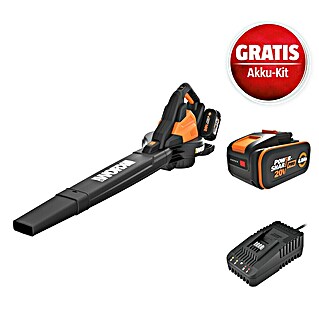 Worx PowerShare 20V Maschinenpaket (Akku-Laubsauger & -Laubbläser WG583E.9, 20V 4,0 Ah Akku & Schnellladegerät)