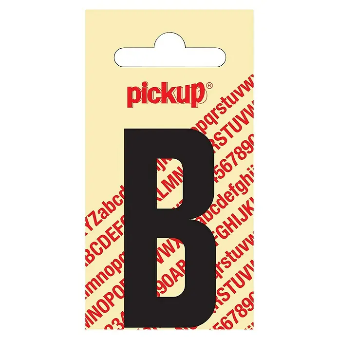 Pickup Aufkleber - Motiv: B, Schwarz, Höhe: 60 mm - Aufkleber mit dem schwarzen Buchstaben B von Pickup zur individuellen Gestaltung und Beschriftung.