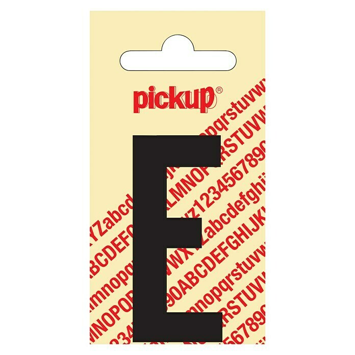 Pickup Etiqueta adhesiva (Motivo: E, Negro, Altura: 60 mm)