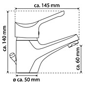 Camargue Egeo II Waschtischarmatur (Geeignet für: Drucklose Untertischgeräte, Niederdruck, Chrom)