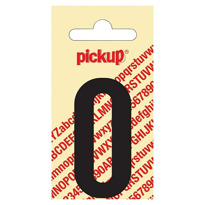Pickup Aufkleber (Motiv: O, Schwarz, Höhe: 60 mm)