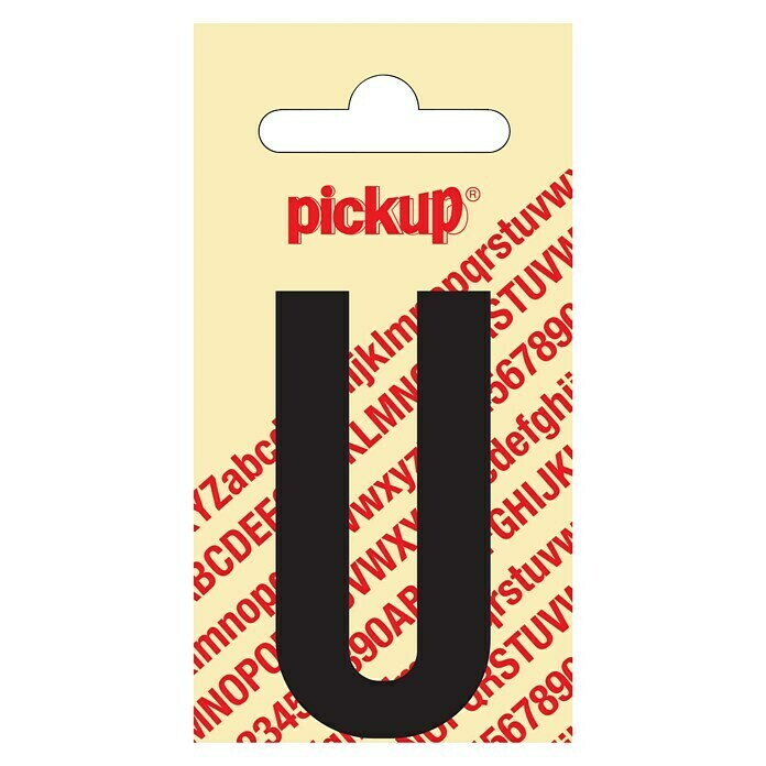 Pickup Etiqueta adhesiva (Motivo: U, Negro, Altura: 60 mm)