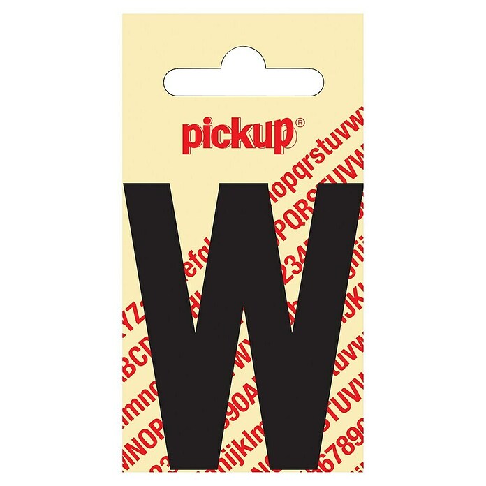Pickup Etiqueta adhesiva (Motivo: W, Negro, Altura: 60 mm)