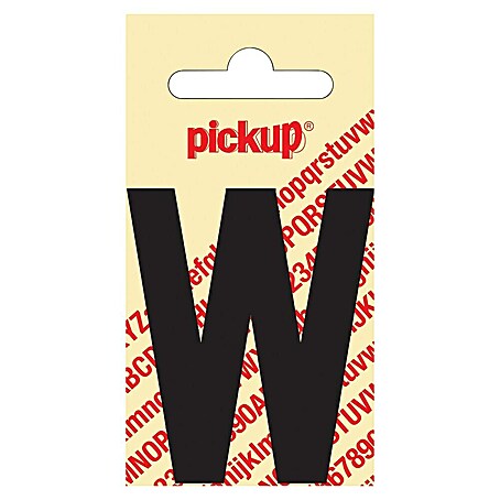 Pickup Aufkleber (Motiv: W, Schwarz, Höhe: 60 mm)