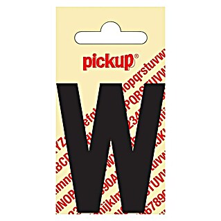 Pickup Sticker (Motief: W, Zwart, Hoogte: 60 mm)