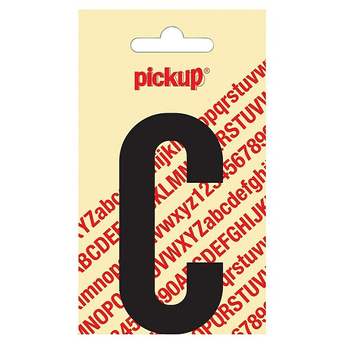 Pickup Etiqueta adhesiva (Motivo: C, Negro, Altura: 90 mm)