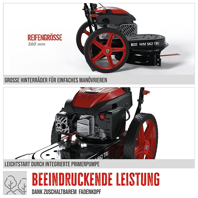 Güde Benzin-Rasenmäher 562 TRI (3 kW - 4 kW, 170 cm³) | BAUHAUS
