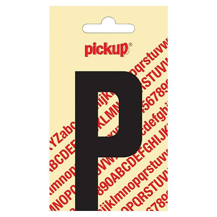 Pickup Etiqueta adhesiva (Motivo: P, Negro, Altura: 90 mm)
