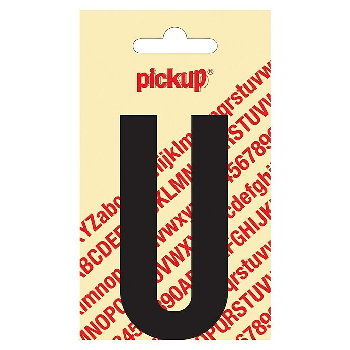 Pickup Sticker (Motief: U, Zwart, Hoogte: 90 mm)
