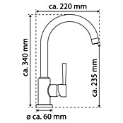 Camargue Merida Spültischarmatur (Kupfer, Matt)
