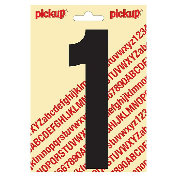 Pickup Sticker (Motief: 1, Zwart, Hoogte: 150 mm)