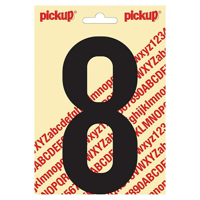 Pickup Sticker (Motief: 8, Zwart, Hoogte: 150 mm)