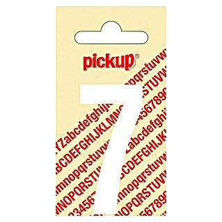 Pickup Sticker (Motief: 7, Wit, Hoogte: 60 mm)