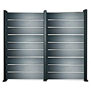 Dioco Valla Smartwall doble (An x Al: 360 x 200 cm, Antracita, Aluminio)