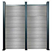 Dioco Valla Smartwall doble (An x Al: 360 x 200 cm, Antracita, Aluminio/WPC) | BAUHAUS