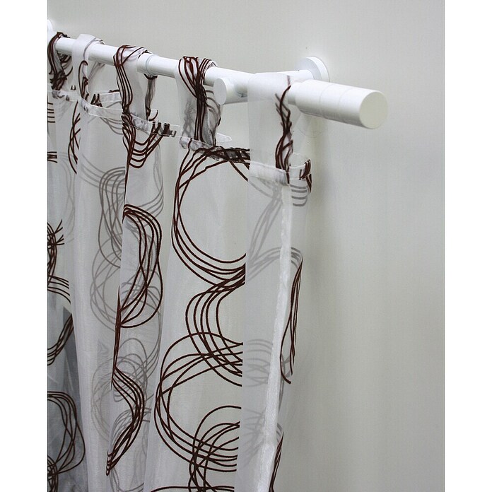 Gardinia Stilgarnitur Kreta Zylinder (Länge Gardinenstange: 120 cm - 210 cm, Weiß) | BAUHAUS