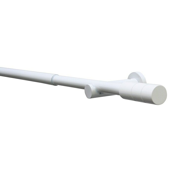 Gardinia Stilgarnitur Kreta Zylinder (Länge Gardinenstange: 120 cm - 210 cm, Weiß) | BAUHAUS