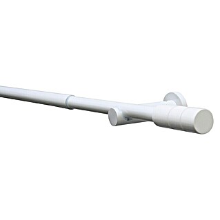 Gardinia Stilgarnitur Kreta Zylinder (Länge Gardinenstange: 190 cm - 340 cm, Weiß)