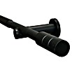 Gardinia Stilgarnitur Kreta Zylinder (Länge Gardinenstange: 190 cm - 340 cm, Schwarz) | BAUHAUS