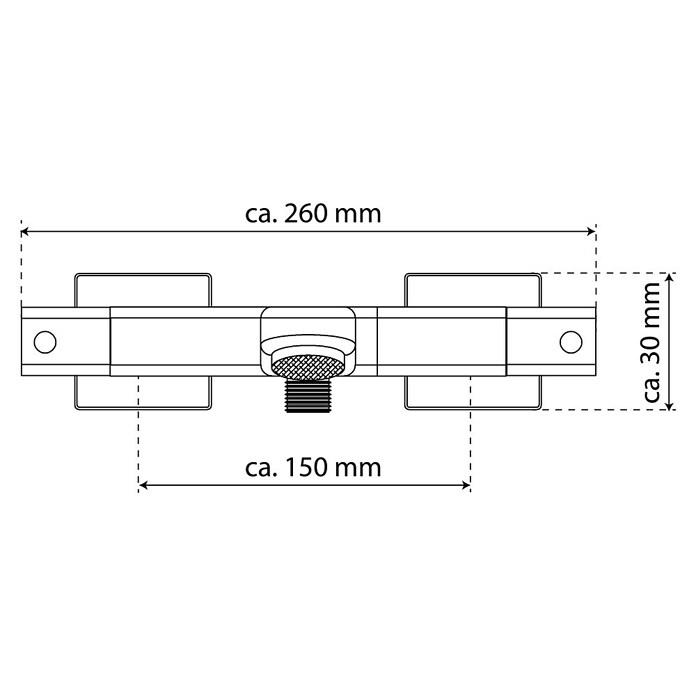 Camargue Ocean Wannenthermostat (Chrom, Glänzend)