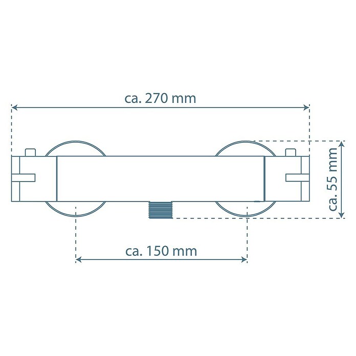 Camargue Zapo Brausethermostat (Chrom, Glänzend)