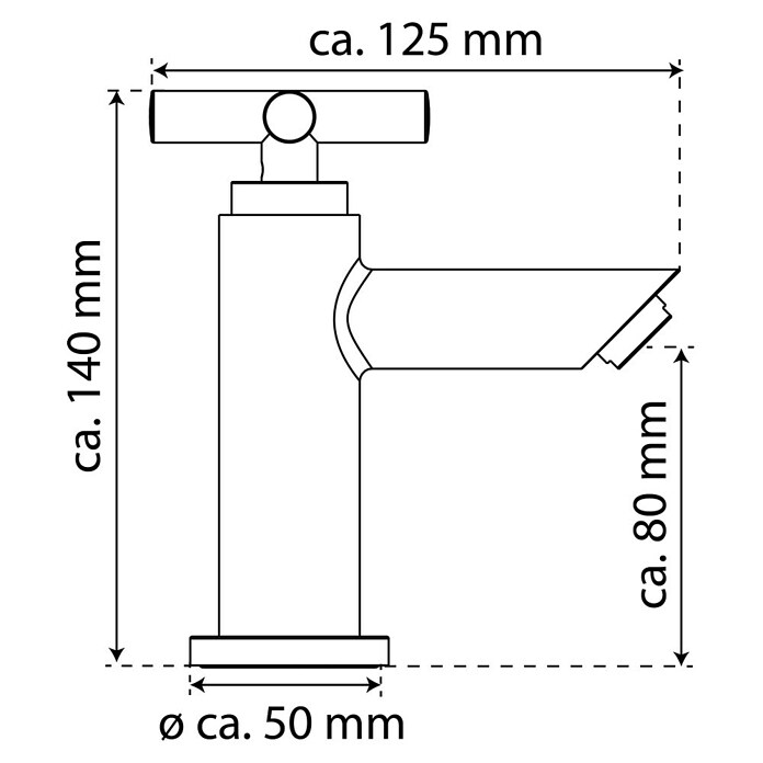 Camargue Kaltwasser-Standventil Alba/Padua (Chrom, Glänzend)