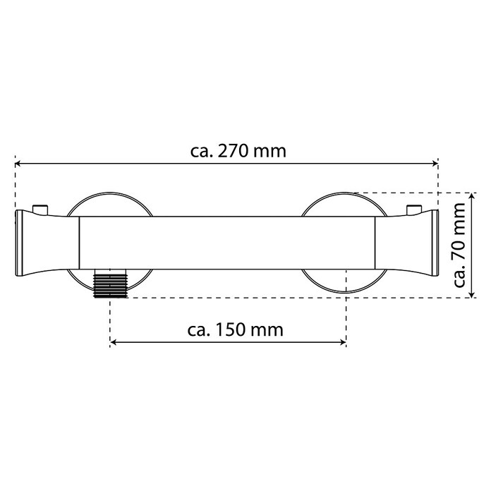 Camargue Brausethermostat Oviedo (Chrom, Glänzend)