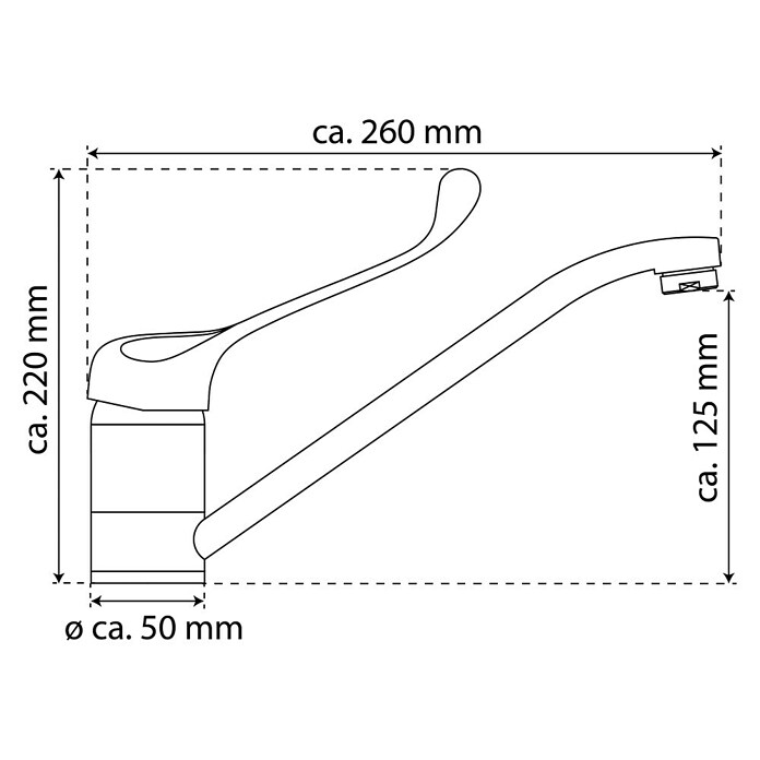 Camargue Vita Spültischarmatur (Chrom, Glänzend)