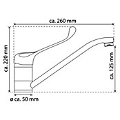 Camargue Vita Spültischarmatur (Chrom, Glänzend)