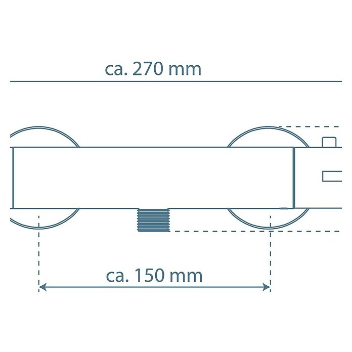 Camargue Zapo Brausethermostat (Schwarz, Matt) | BAUHAUS