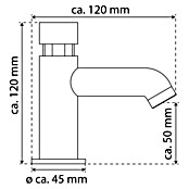 Camargue Kaltwasser-Standventil Eco Stop (Chrom, Glänzend)