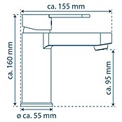 Camargue Odeon Waschtischarmatur (Chrom, Glänzend)