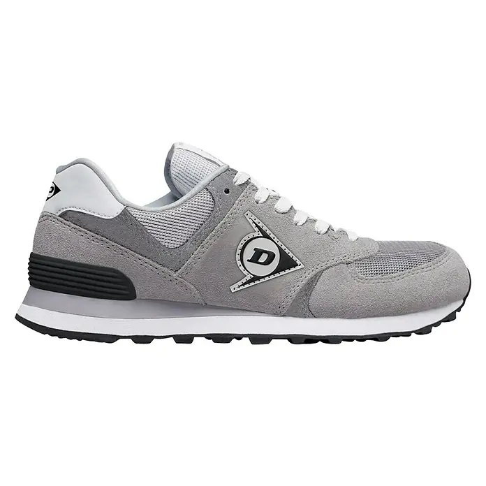 Dunlop Zapato bajo de seguridad Flying Wing - 38, Gris - Zapatillas deportivas grises Dunlop con suela negra y el logotipo de Dunlop en el lateral. El calzado perfecto para deporte y ocio.