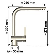 Camargue Keukenkraan Antea (RVS, Mat) | BAUHAUS