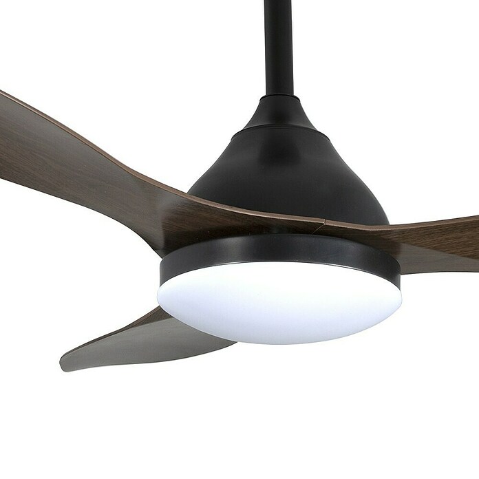 Cristal Record Ventilador de techo Stel (Negro, 120 cm, 20 W, Blanco cálido) | BAUHAUS