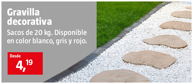 Gravilla para exterior