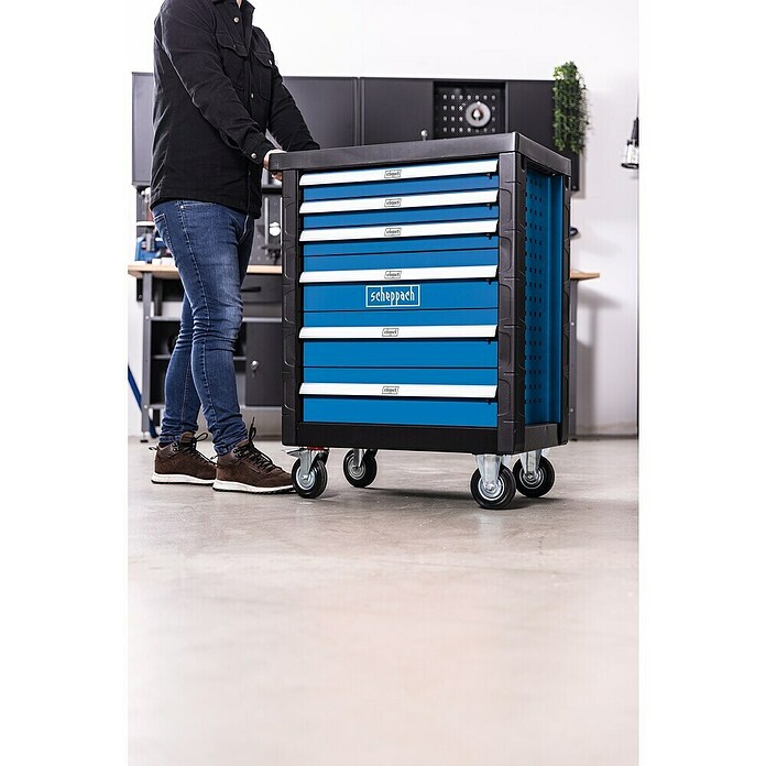 Scheppach Werkplaatswagen TW 1150 (l x b x h: 760 x 460 x 965 mm, Aantal schuifladen: 6 st., 70 -delig) | BAUHAUS
