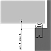 Tochtband D-profiel (Wit, Lengte: 7,5 m) | BAUHAUS