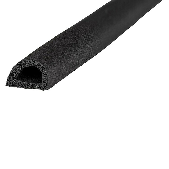Tochtband D-profiel (Zwart, Lengte: 7,5 m) | BAUHAUS