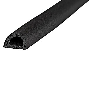 Tochtband D-profiel (Zwart, Lengte: 7,5 m)