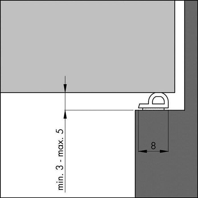 Tochtband P-profiel (Zwart, Lengte: 7,5 m) | BAUHAUS