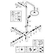 Grohe Vitalio Start Douchesysteem (Hoogte: 101,6 cm, Aantal straalsoorten: 2 st., Zilver) | BAUHAUS