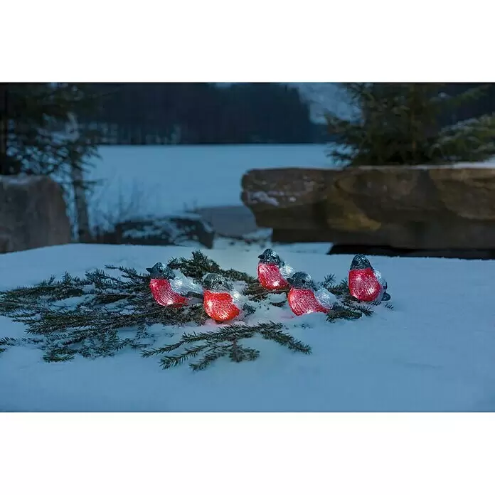 Konstsmide LED-Lichterkette Rotkehlchen - Außen, Lichtfarbe: Kaltweiß, Anzahl Leuchtmittel: 40 Stk., Netzbetrieben