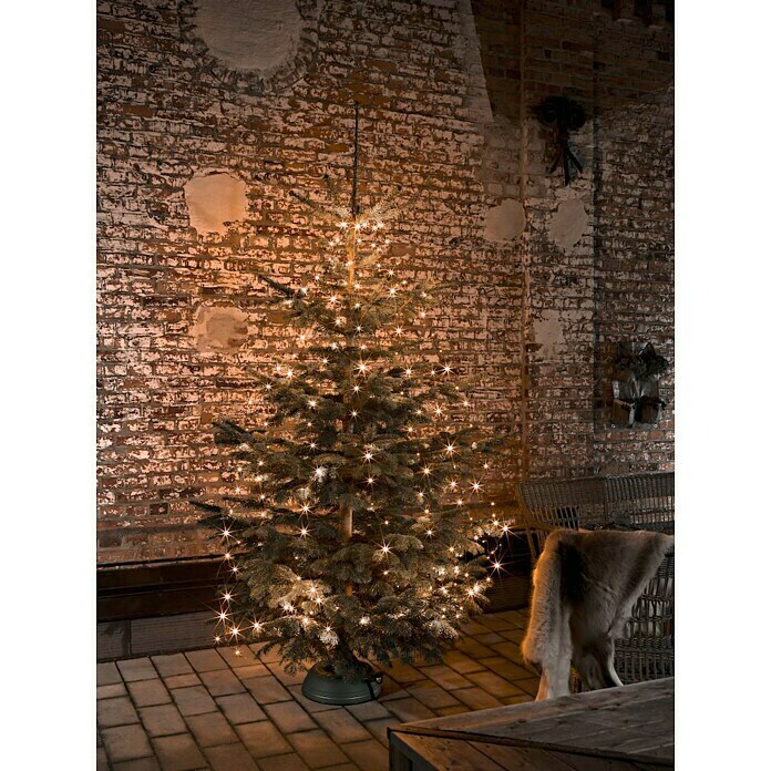 Konstsmide LED-Lichterkette Baummantel mit Ring (Außen, 240-flammig, Länge: 12,4 m, Schwarz)