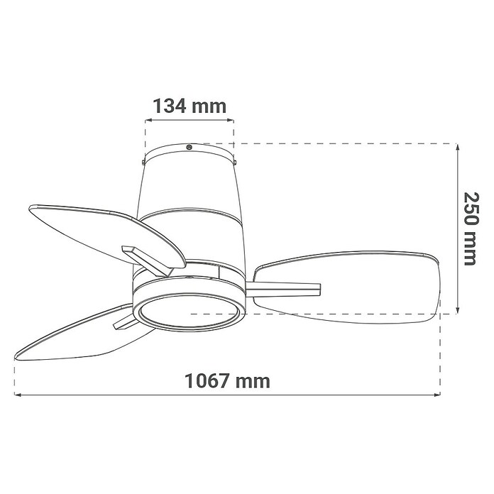 Green Tech Stropni ventilator  (Promjer: 106,7 cm, 35 W, Boja: Bijela) | BAUHAUS
