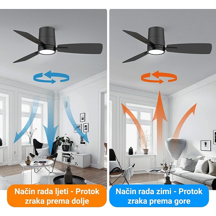 Green Tech Stropni ventilator  (Promjer: 106,7 cm, 35 W, Boja: Crna) | BAUHAUS