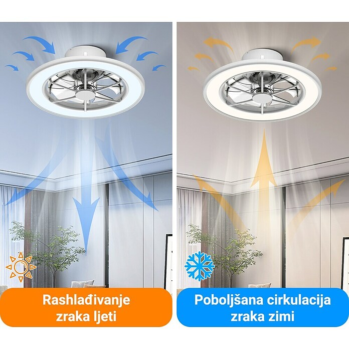 Green Tech Stropni ventilator  (Promjer: 46 cm, 15 W, Boja: Bijela) | BAUHAUS
