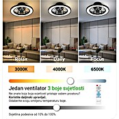 Green Tech Stropni ventilator  (Promjer: 460 mm, 15 W, Boja: Crna) | BAUHAUS