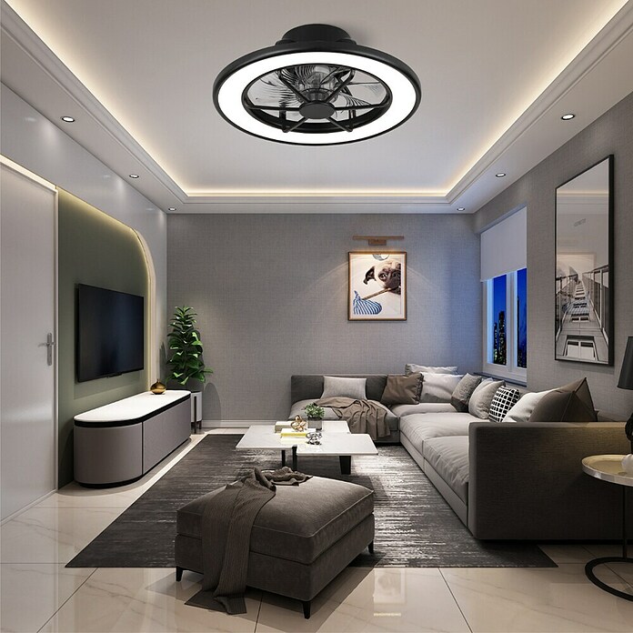 Green Tech Stropni ventilator  (Premer: 460 mm, 15 W, Barva: Črna) | 3438 - Deckenventilatoren Marke | CBLA - Ventilatoren Marke | CBL - Ventilatoren | CB - Elektroinstallation | C - Elektro | BAUHAUS