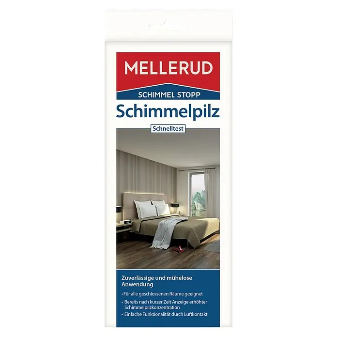 Mellerud Schimmel Stopp Schimmelpilz-Test Schnelltest - Gebrauchsfertig - Abbildung des Mellerud Schimmelpilz-Schnelltests zur schnellen und zuverlässigen Erkennung von Schimmelpilzbefall in Innenräumen.